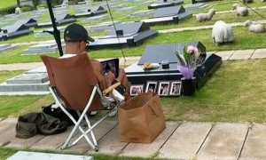 大S纪念雕像已落成！9层台阶藏爱意，具俊晔租住地点遥望大S墓园